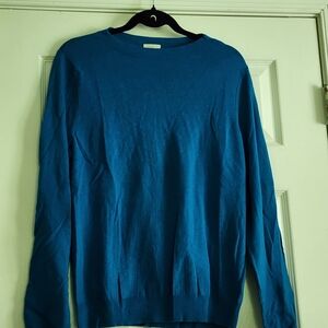 Talbots Blue Crewneck Sweater Classic Knit